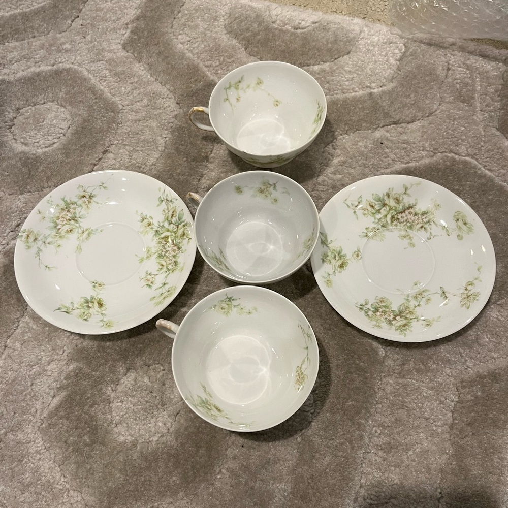 Theodore Haviland Limoges teacups and saucers